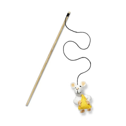 Monty Jack Mouse Eco Cat Toy Teaser with Catnip